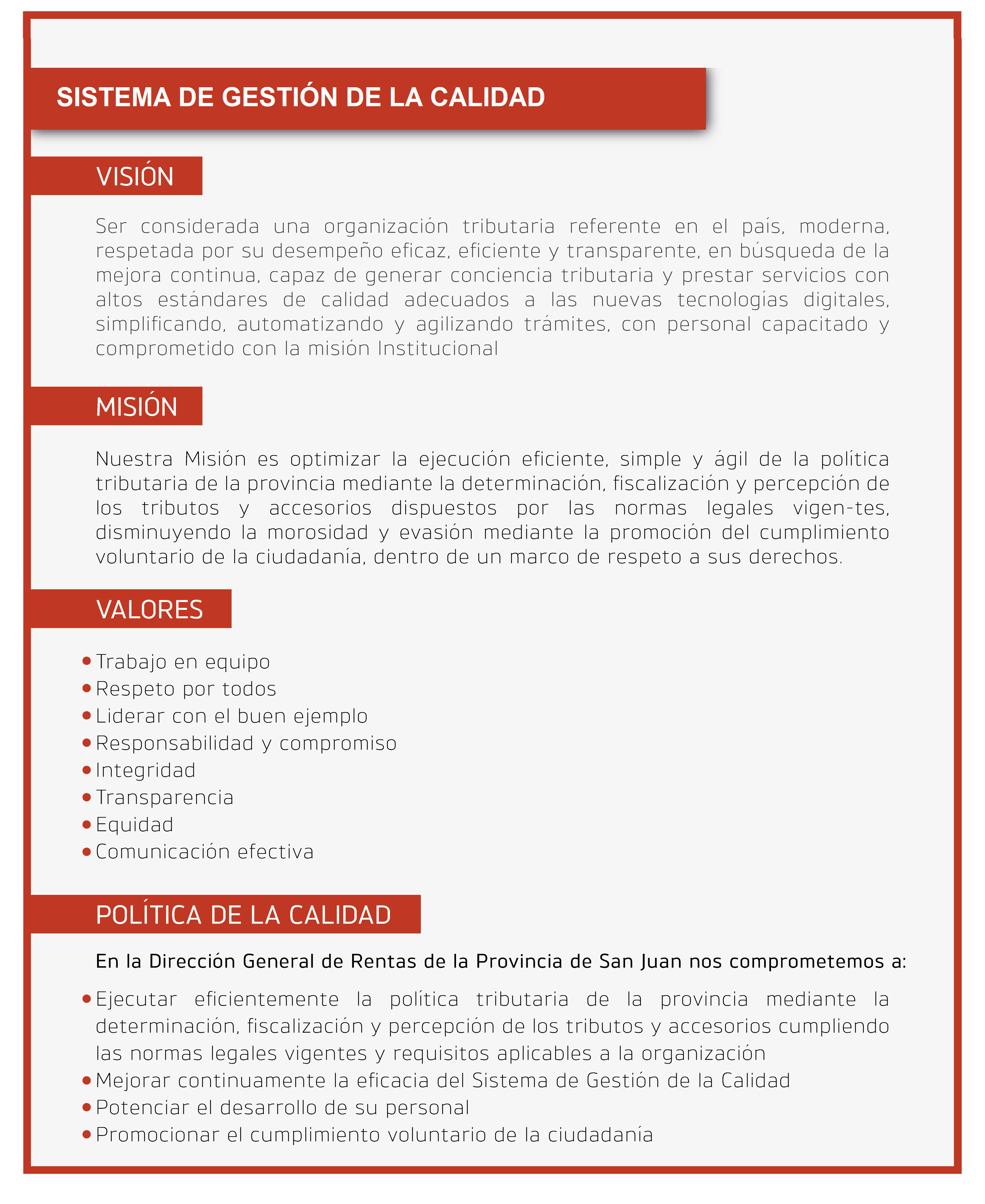 Sistema de Gestión de la Calidad